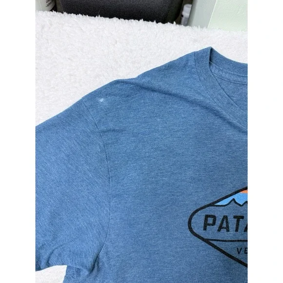 Patagonia Men's Cotton T Shirt Size Large Slim Fit Active Outdoors Hike Camp - Picture 7 of 13